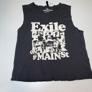 NWOT H&M Collaboration with The Rolling Stones Black Muscle Tee, Size Medium